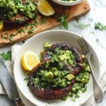 Portobello Steaks with Avocado Chimichurri Recipe