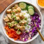 Bang Bang Chicken Bowls with Spicy Veggies and Jasmine Rice Recipe