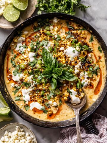 Skillet Creamed Street Corn Chicken Recipe