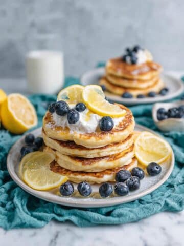 Fluffy Blueberry Lemon Pancakes Recipe
