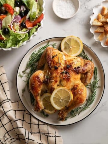 Lemon Rosemary Spatchcock Chicken Recipe