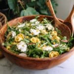 Summer Tortellini Salad with Burrata and Vegetable Vinaigrette Recipe