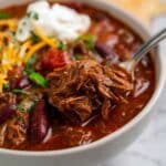 Slow Cooker Shredded Beef Chili Recipe