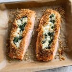 Feta Stuffed Salmon with Herb Crumb Topping Recipe
