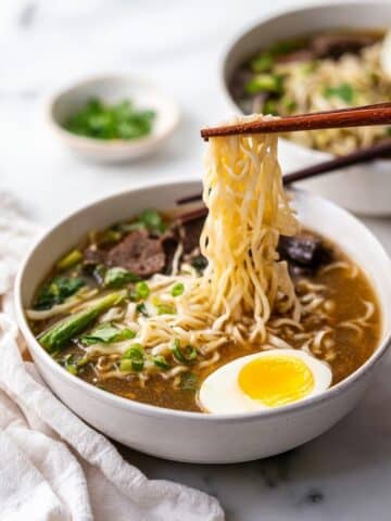 Slow Cooker Beef Ramen with Mushrooms and Bok Choy Recipe