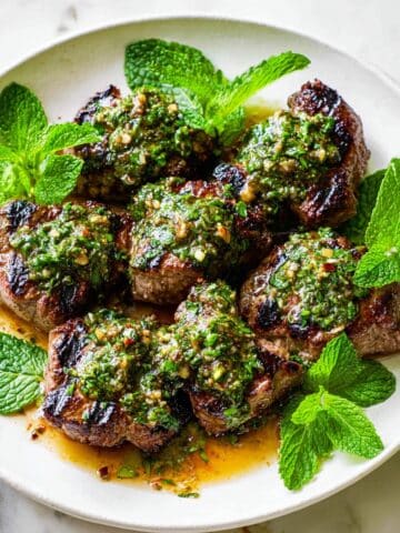 Lamb Chops with Garlic Mint Sauce Recipe