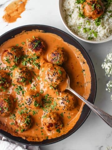 One Pot Saucy Satay Chicken Meatballs Recipe