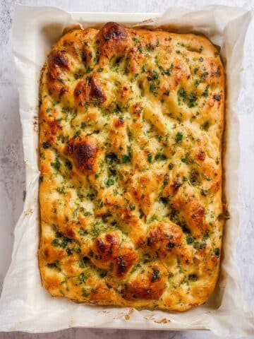 Garlic Butter No-Knead Focaccia Recipe