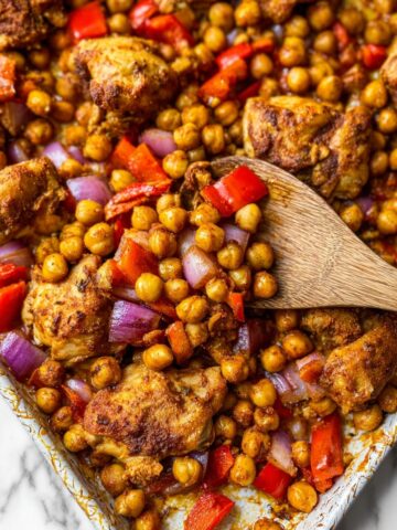 Chicken Shawarma Sheet Pan Dinner Recipe