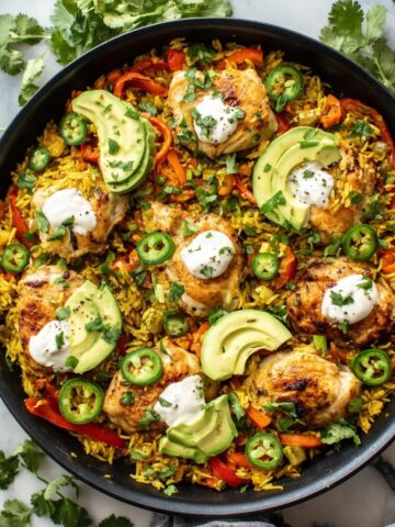 One Pan Green Chicken and Rice (Arroz con Pollo Verde) Recipe