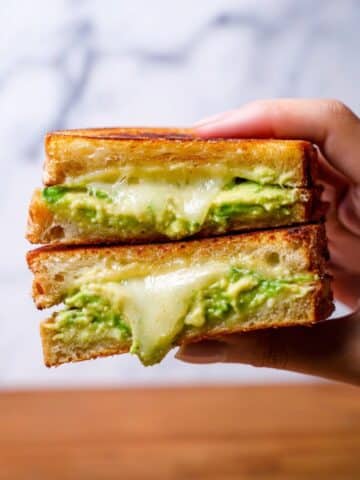 Avocado Grilled Cheese Sandwich with Coriander and Lime Recipe
