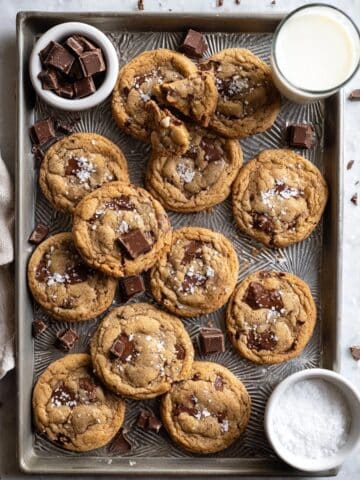 Brown Butter Salted Caramel Chocolate Chunk Cookies Recipe