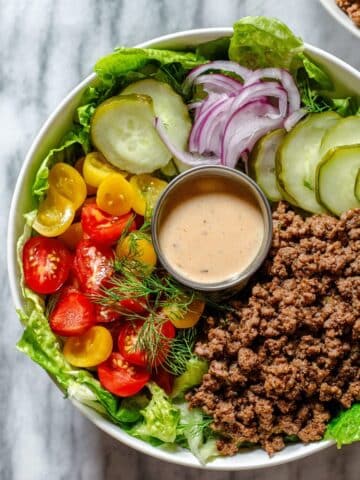 Healthy Burger Bowls with Special Sauce Recipe