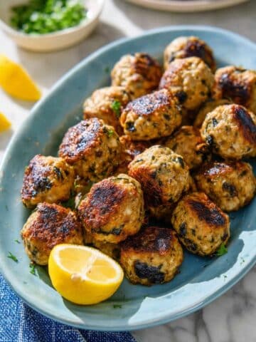 Baked Turkey Meatballs with Feta and Spinach Recipe