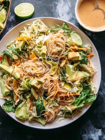 Peanut Chicken Spring Roll Bowl Recipe