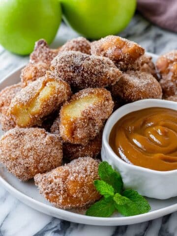 Apple Fries with Cinnamon Sugar and Caramel Dip Recipe
