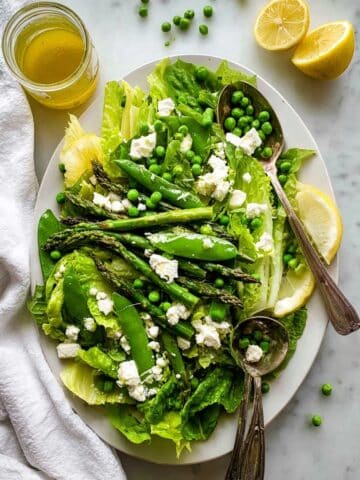 Spring Salad with Asparagus, Snow Peas, and Goat's Cheese Recipe