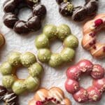 Easy Mochi Donuts with Strawberry, Matcha, and Chocolate Glazes Recipe