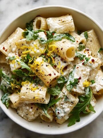 Lemon Ricotta Pasta with Arugula and Parmesan Recipe