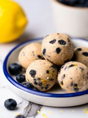 No Bake Lemon Blueberry Energy Bites (Paleo & Gluten Free) Recipe