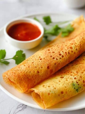 Savory Chickpea Flour Crepes (Gluten-Free, Vegan) Recipe