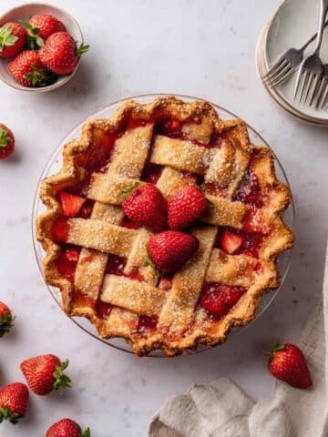 Brown Butter Strawberry Peach Pie Recipe