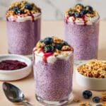 Blueberry Pie Overnight Oats with Chia and Flaxseed Recipe