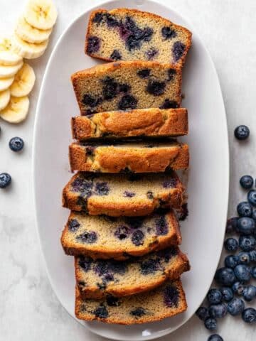 Healthy Blueberry Banana Bread Recipe