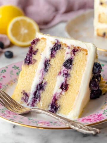 Lemon Blueberry Cake with Cream Cheese Frosting Recipe