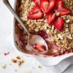 Strawberry Rhubarb Breakfast Oat Crisp Recipe