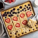 Sheet Pan Pancakes with Fruit and Chocolate Chips Recipe