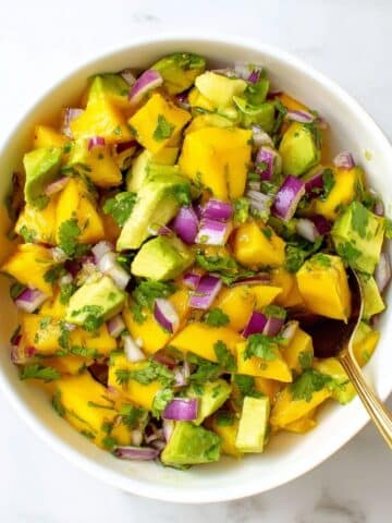 Fresh Mango Salsa with Avocado and Lime Recipe