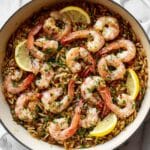 One Pot Garlic Butter Shrimp and Orzo Recipe
