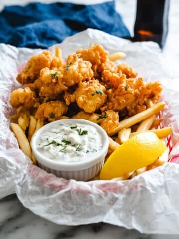 Fried Whole Belly Clams with Tartar Sauce and Lemon Recipe