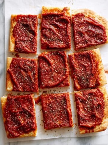 Tomato Pan Pizza, Rhode Island Style Recipe