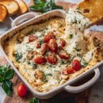 Roasted Garlic Bread Caprese Dip Recipe