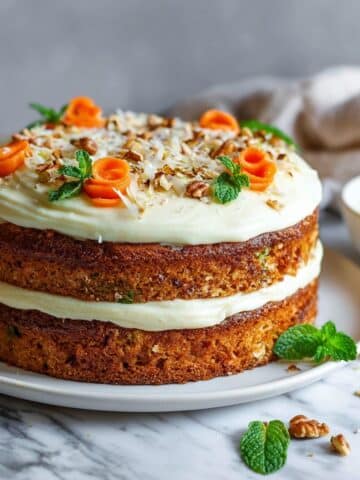 Moist Carrot Cake with Cream Cheese Frosting Recipe