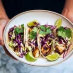 Fish Tacos with Cilantro Lime Cabbage Slaw Recipe