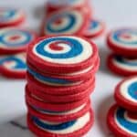 Red, White and Blue Pinwheel Icebox Cookies Recipe