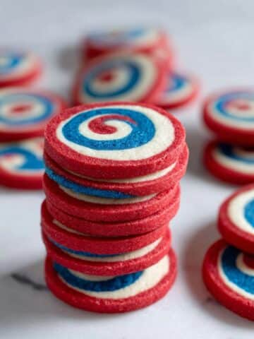 Red, White and Blue Pinwheel Icebox Cookies Recipe