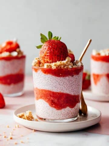Strawberries & Cream Chia Pudding Recipe