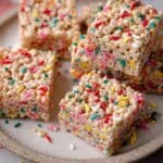 Soft & Chewy Rice Krispie Treats with Sprinkles (No-Bake, 15 Minutes) Recipe