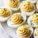 Spicy Deviled Eggs with Herbed Toppings Recipe