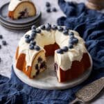 Lemon Blueberry Bundt Cake with Cream Cheese Frosting Recipe