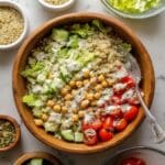 Vegan Quinoa Lunch Bowls with Creamy Italian Tahini Dressing Recipe