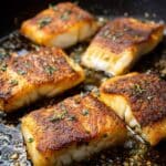 Garlic Butter Pan-Seared Halibut Recipe