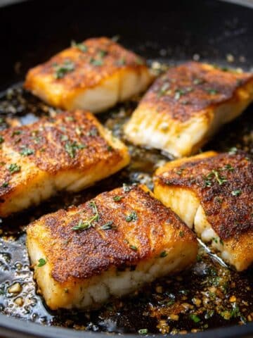 Garlic Butter Pan-Seared Halibut Recipe