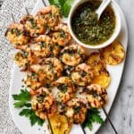 Garlic Herb Marinated Grilled Shrimp Skewers Recipe