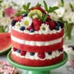 Layered Watermelon Berry Cake Recipe