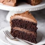 Vegan Chocolate Cake with Creamy Chocolate Buttercream Frosting Recipe